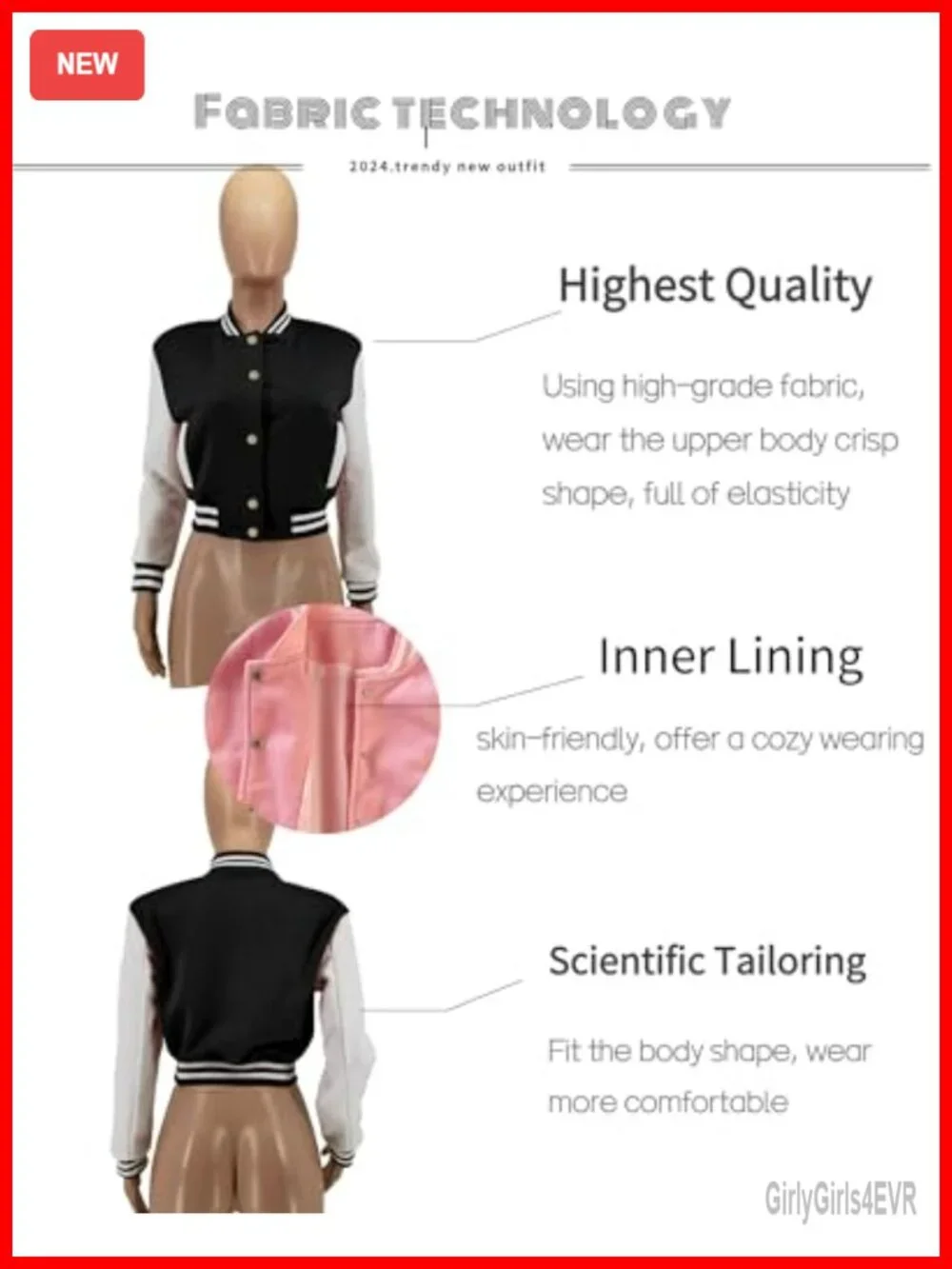 Faux Leather Cropped Moto Bomber Jacket Women Letterman Baseball